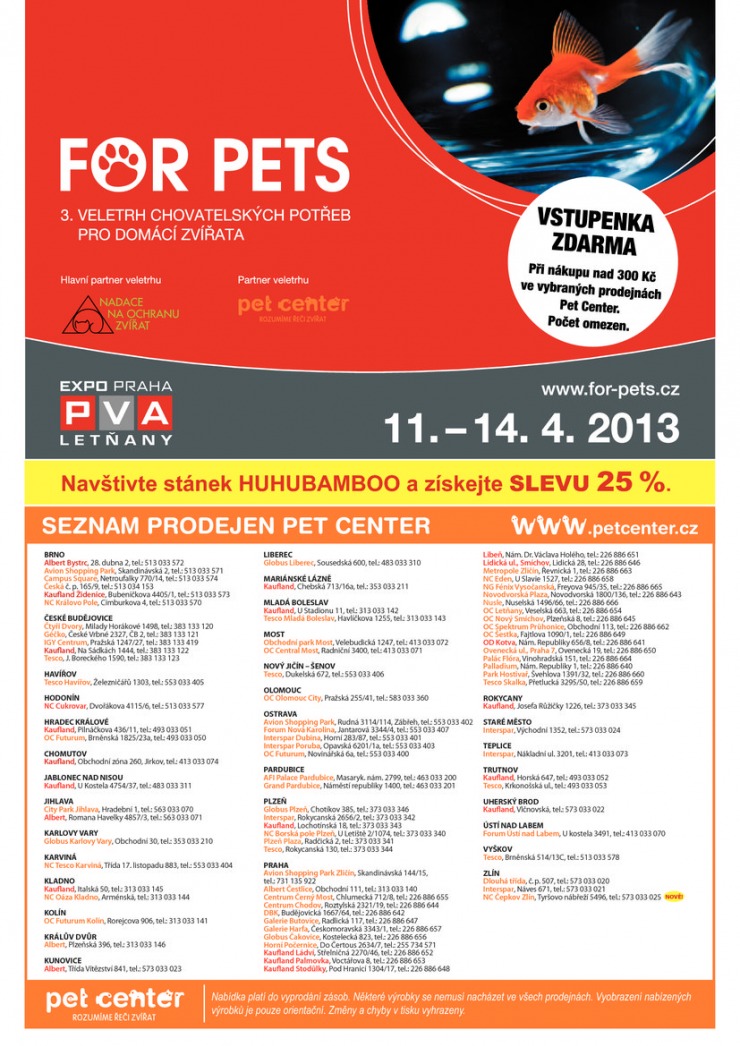 leták Pet Center Akční leták od 1.4.2013 strana 1 leták Pet Center Akční leták od 1.4.2013 strana 1