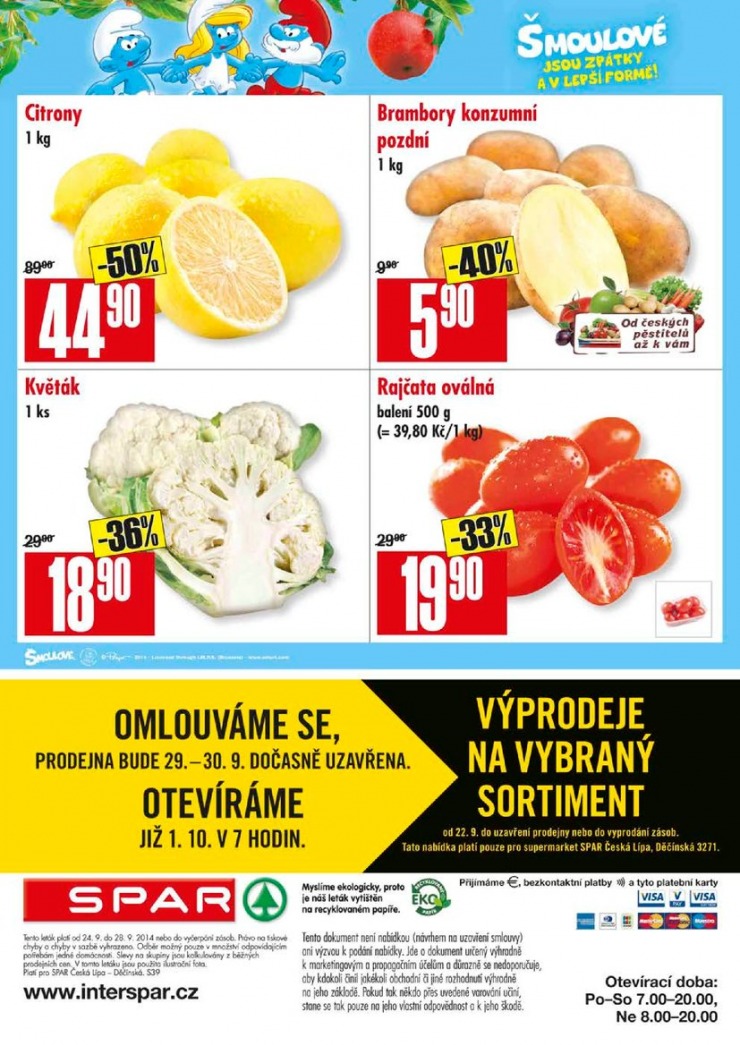 letk Interspar nabdka Spar od 24.9.2014 strana 1