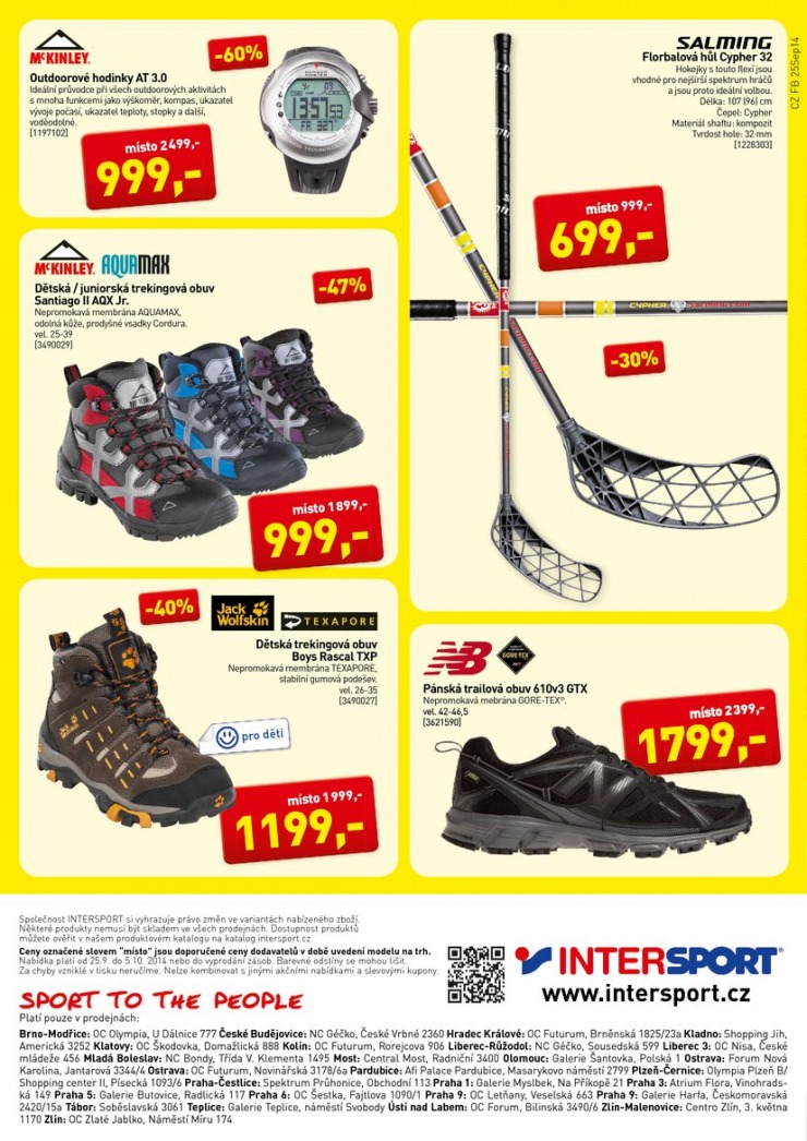 letk Intersport Aktuln letk od 25.9.2014 strana 1