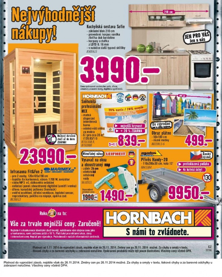 leták Hornbach Aktuální leták od 1.11.2014 strana 1 leták Hornbach Aktuální leták od 1.11.2014 strana 1