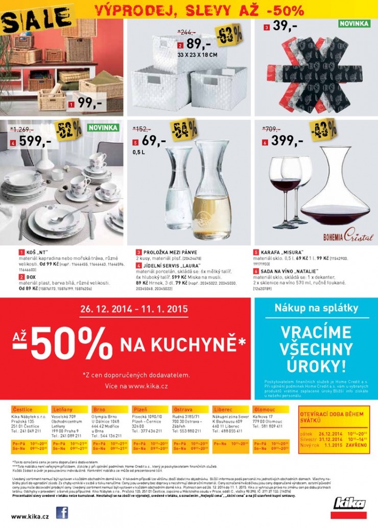 leták Kika Aktuální leták od 26.12.2014 strana 1 leták Kika Aktuální leták od 26.12.2014 strana 1