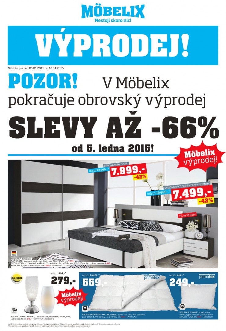 letk Mobelix Aktuln prospekt od 5. 1. 2015 strana 1