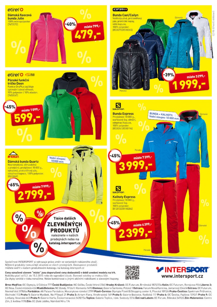 leták Intersport Aktuální leták od 5.2.2015 strana 1 leták Intersport Aktuální leták od 5.2.2015 strana 1