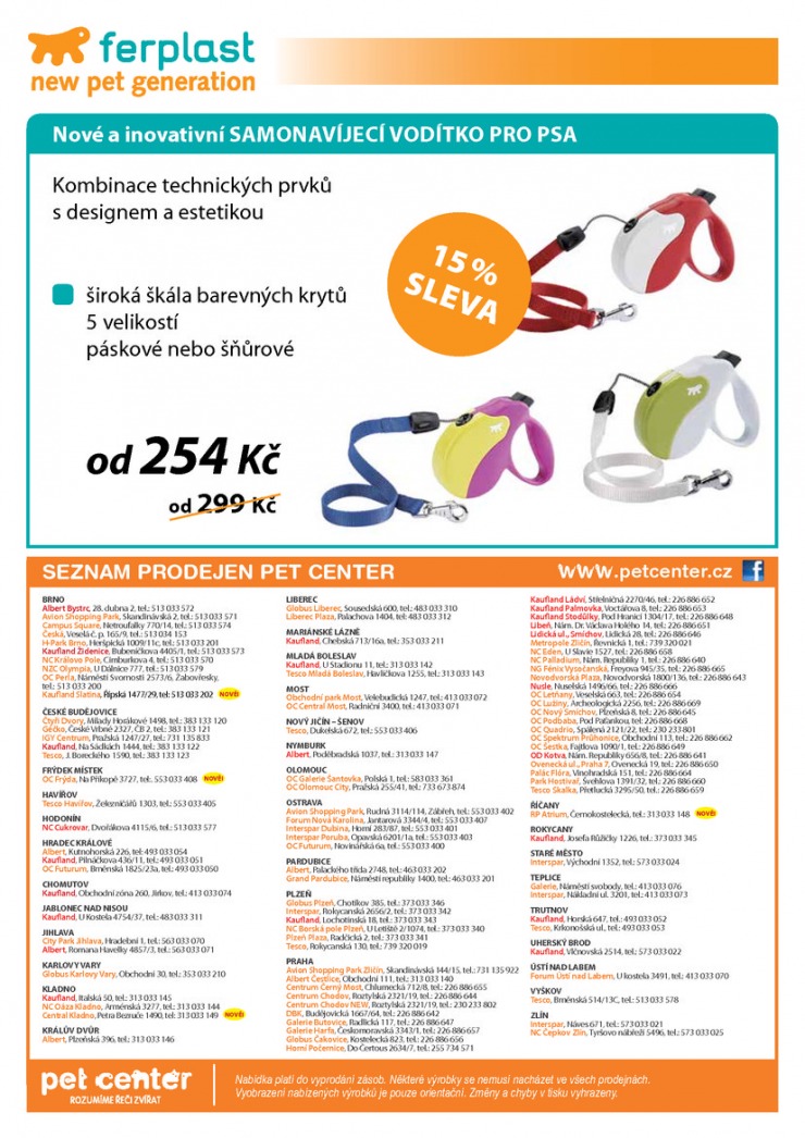 leták Pet Center Akční leták od 1.4.2015 strana 1 leták Pet Center Akční leták od 1.4.2015 strana 1
