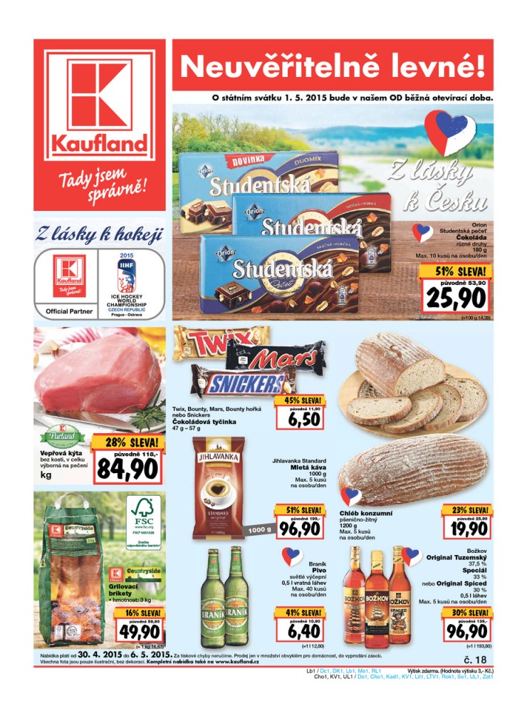 letk Kaufland Aktuln nabdka od 30.4.2015 strana 1