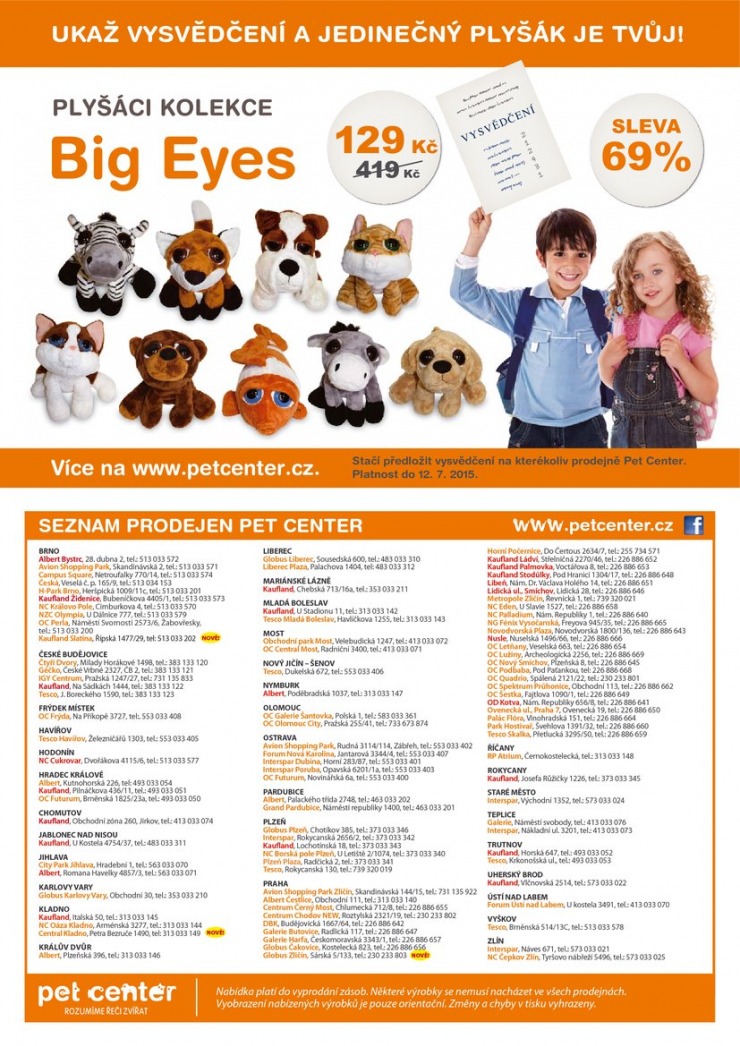 leták Pet Center Akční leták od 1.6.2015 strana 1 leták Pet Center Akční leták od 1.6.2015 strana 1