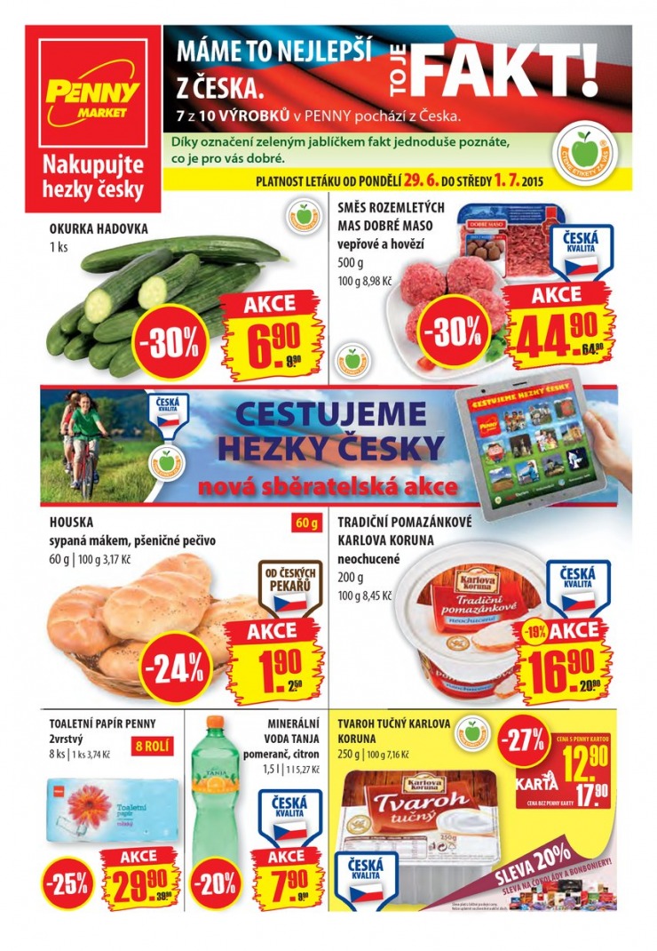 letk Penny Aktuln nabdka od 29.6.2015 strana 1