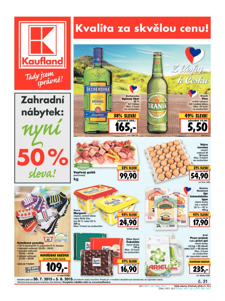 letk Kaufland Aktuln nabdka od 30.7.2015 strana 1