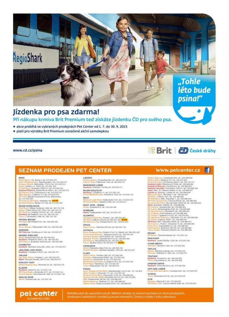 leták Pet Center Akční leták od 1.8.2015 strana 1 leták Pet Center Akční leták od 1.8.2015 strana 1
