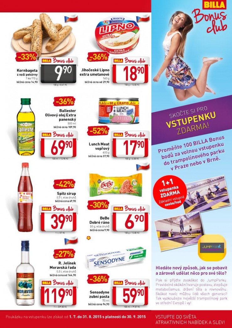 leták Billa velký od 5.8.2015 strana 1 leták Billa velký od 5.8.2015 strana 1