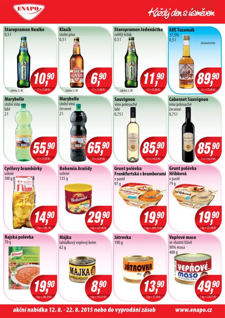 leták Enapo Akční leták od 12.08.2015 strana 1 leták Enapo Akční leták od 12.08.2015 strana 1